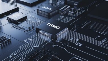 Illustration de la fabrication de semi-conducteurs mettant en avant TSMC, ASML et STMicro.