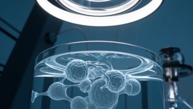 Vue microscopique de xénobots dans une boîte de Petri