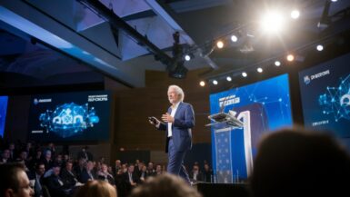 Yann LeCun s'exprimant lors d'une conférence sur l'IA