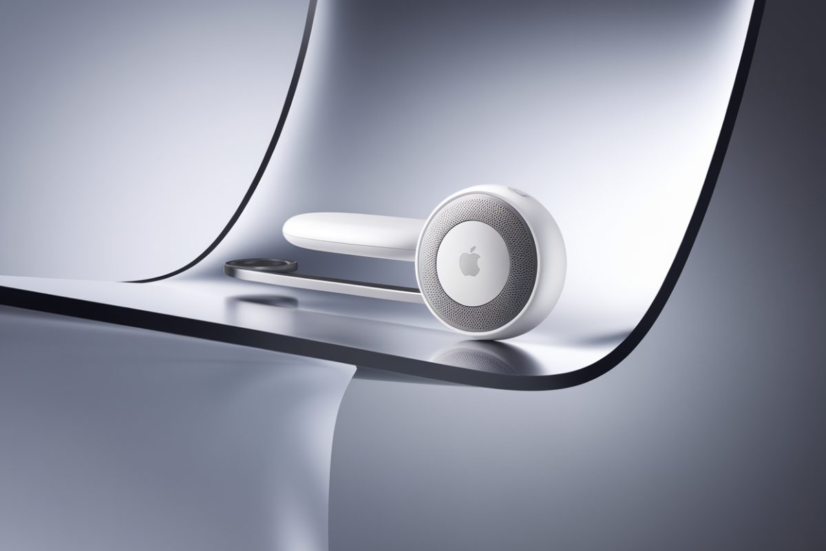 Le nouvel AirTag 2 d'Apple sur une surface moderne